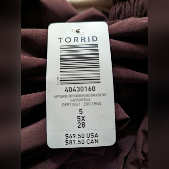 NWT Torrid happy camper, Stretch Woven Active Pant plus size 5x - Picture 5 of 8